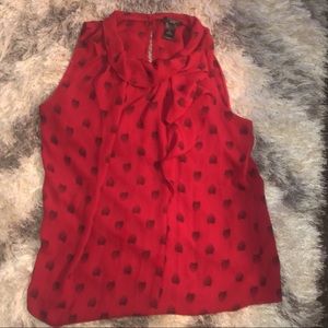Ann Taylor Red SeaShell Tank